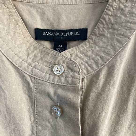 Banana Republic Sleeveless Dress medium Khaki Tan - Picture 3 of 9